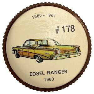 Jell-O Hostess Car Picture Wheel #178 Edsel Ranger Coin High Value Collectible